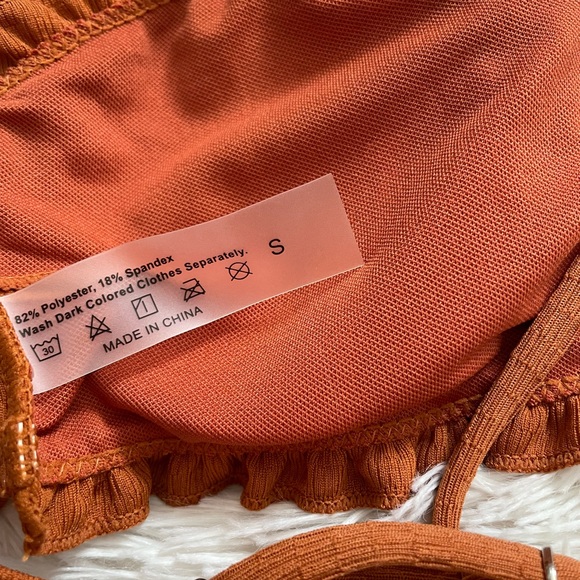 NWOT rust 2 piece bikini - Picture 3 of 3